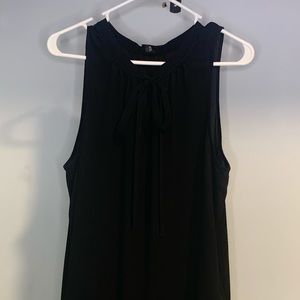 Black sleeveless blouse